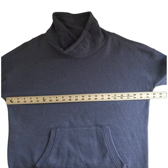 DKNY Sport Women's HighNeck Pullover Sweatshirt Blue, Size Small - Picture 7 of 8